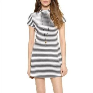Free People Beach Striped Mock Neck Mini Dress Size Medium